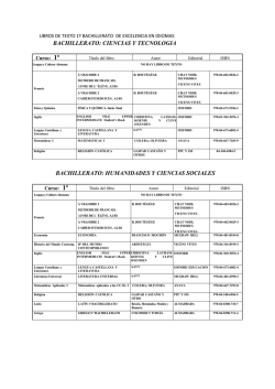 Libros de BACHILLERATO de EXCELENCIA EN IDIOMAS