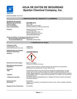 HOJA DE DATOS DE SEGURIDAD Spartan Chemical Company, Inc.