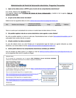 Preguntas Frecuentes Facturación electrónica