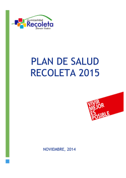 PLAN DE SALUD RECOLETA 2015