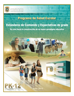 Programa de Salud Escolar - Departamento de Educación