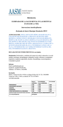 PROGRAMA II JORNADAS DE LA SALUD MENTAL EN