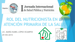 Rol del Nutricionista en APS