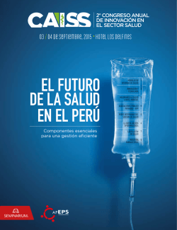 EL FUTURO DE LA SALUD EN EL PERÚ