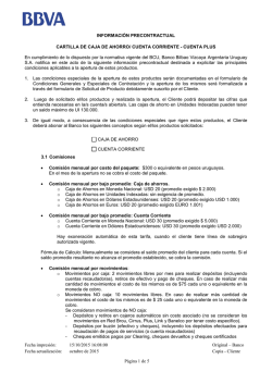Caja de Ahorro - Cuenta Corriente