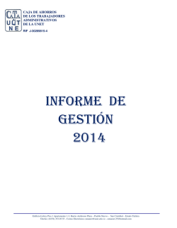 INFORME DE GESTIÓN 2014