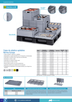 Cajas de pl&aacute;stico apilables Norma Europa