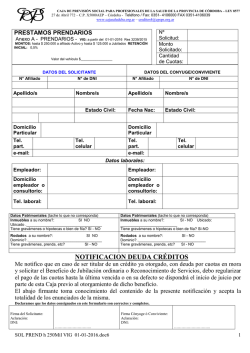 NOTIFICACION DEUDA CRÉDITOS
