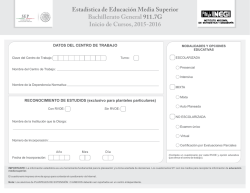 Estadística de Educación Media Superior Bachillerato General