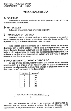 VELOCIDAD MEDIA - Liceo Nº6 "Francisco Bauzá"