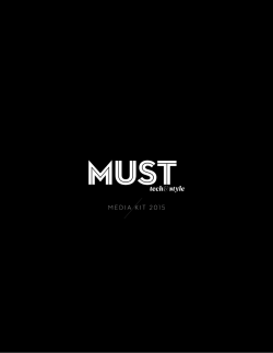 MEDIA KIT 2015 - MUST Tech & Style