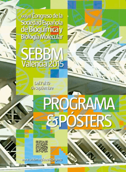 PROGRAMA DE MANO + POSTERS Congreso SEBBM Valencia 2015