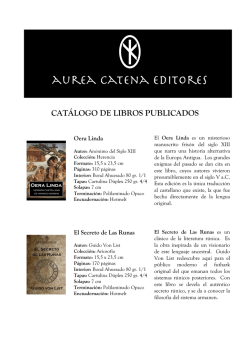 CAT&Aacute;LOGO DE LIBROS PUBLICADOS