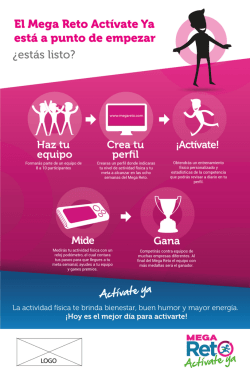 El Mega Reto Activate Ya __, est&aacute; a punto de empezar \