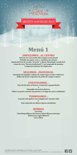 Menús de Navidad 2015 - Restaurante Casa Herminia