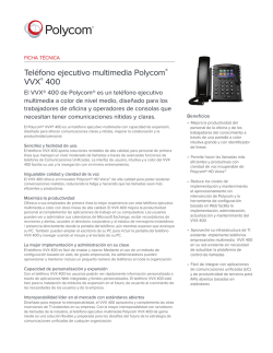 Teléfono ejecutivo multimedia Polycom® VVX 400