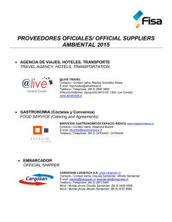 PROVEEDORES OFICIALES EXPOMIN 2010