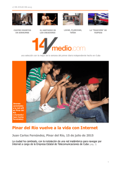 Pinar del Río vuelve a la vida con Internet
