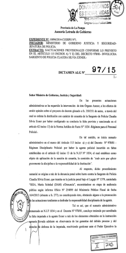 Dictámen 97/2015 - Gobierno de La Pampa