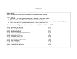FICHA TÉCNICA Objetivo general: Sentir el llamado de Dios