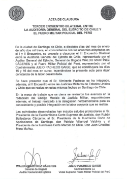 LA AUDITORIA GENERAL DEL EJERCITO DE CHILE Y