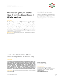 Intoxicaci&oacute;n aguda por alcohol. Gu&iacute;a de certificaci&oacute;n m&eacute;dica en el