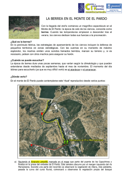 Mapa e información sobre la berrea en El Pardo