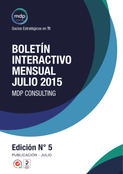 BOLETÍN INTERACTIVO MENSUAL JULIO 2015