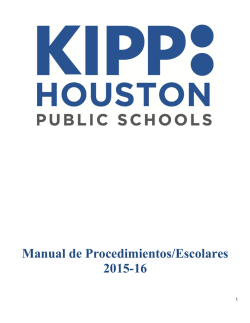 Manual de Procedimientos/Escolares 2015-16