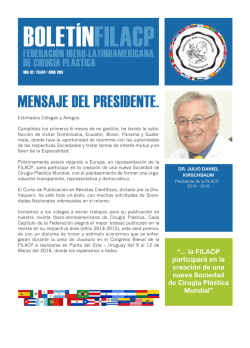 Boletín Nº 62, Abril del 2015 Version Español, Gestión 2014