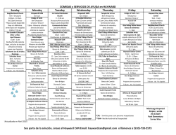 COMIDAS y SERVICIOS DE AYUDA en HAYWARD Sunday