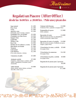 carta italissimo final - Italissimo Ristorante