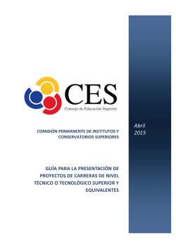 GUIA PRESENTACION CARRERAS ABRIL 2015