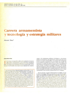 Carrera armamentista y tecnología y estrategia militares