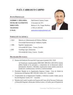 PAÚL CARRASCO CARPIO - Prefectura del Azuay