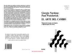 Giorgio Nardone Paul Watzlawick EL ARTE DEL CAMBIO