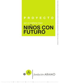 NIÑOS CON FUTURO - Fundación Aramo