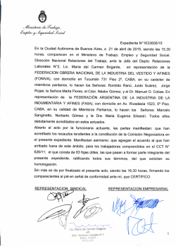 Acuerdo CCT Nº 626/11, Vigencia desde el 01-04-2015