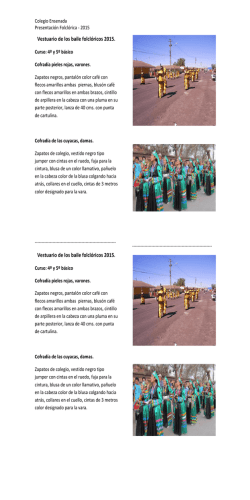 Vestuario de los baile folclóricos 2015