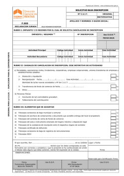 SOLICITUD BAJA INSCRIPCION F.909