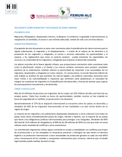 DOCUMENTO SOBRE MIGRACION Y REFUGIADOS EN