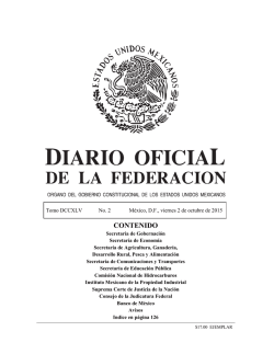 Ver ejemplar completo en PDF - Diario Oficial de la Federación