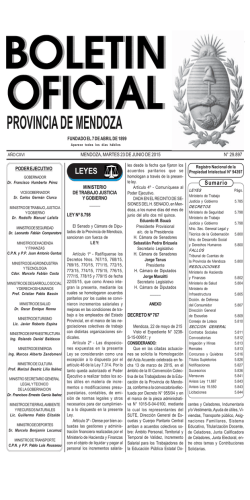 23 de junio - Gobierno de Mendoza