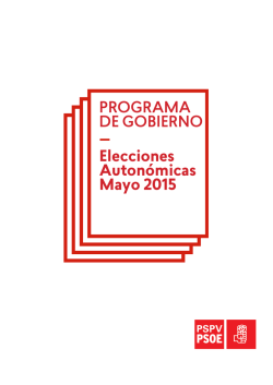 Programa electoral PSPV-PSOE