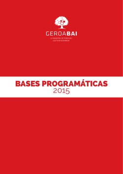 BASES PROGRAMÁTICAS 2015