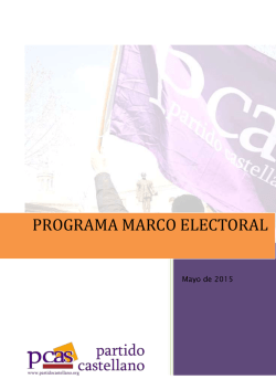 PROGRAMA MARCO ELECTORAL