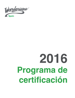 Programa certificaciones 2016