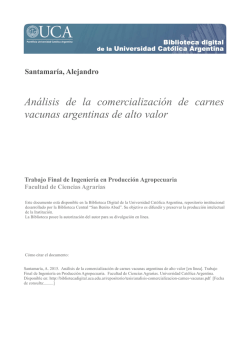 Análisis de la comercialización de carnes vacunas