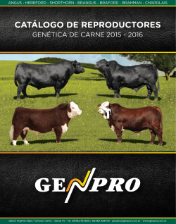 GENÉTICA DE CARNE 2015 - 2016