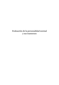 Evaluación de la personalidad normal y sus